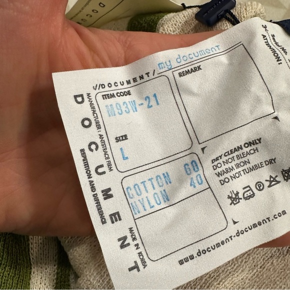 DOCUMENT
Green & Off-White Intarsia Knitting Stripe Shirt - Picture 6 of 8